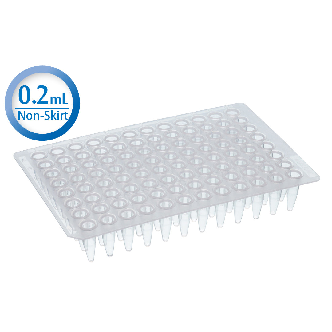0.2 mL, 96 well PCR Plate, Non Skirted, Natural "137-174C" (5 plates x 10 packs)