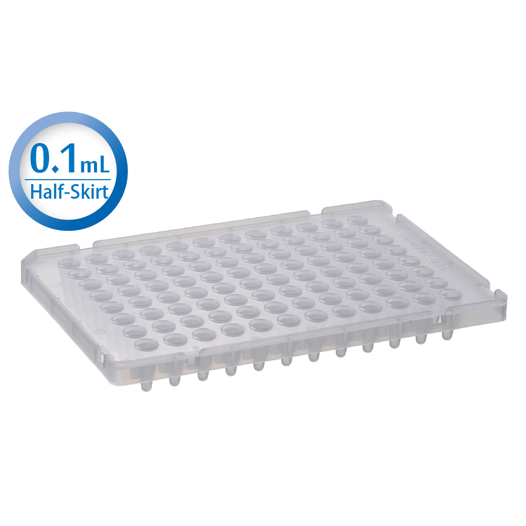 0.1 mL 96-well PCR Plate Half Skirted Natural "137-675C" (10 plates)