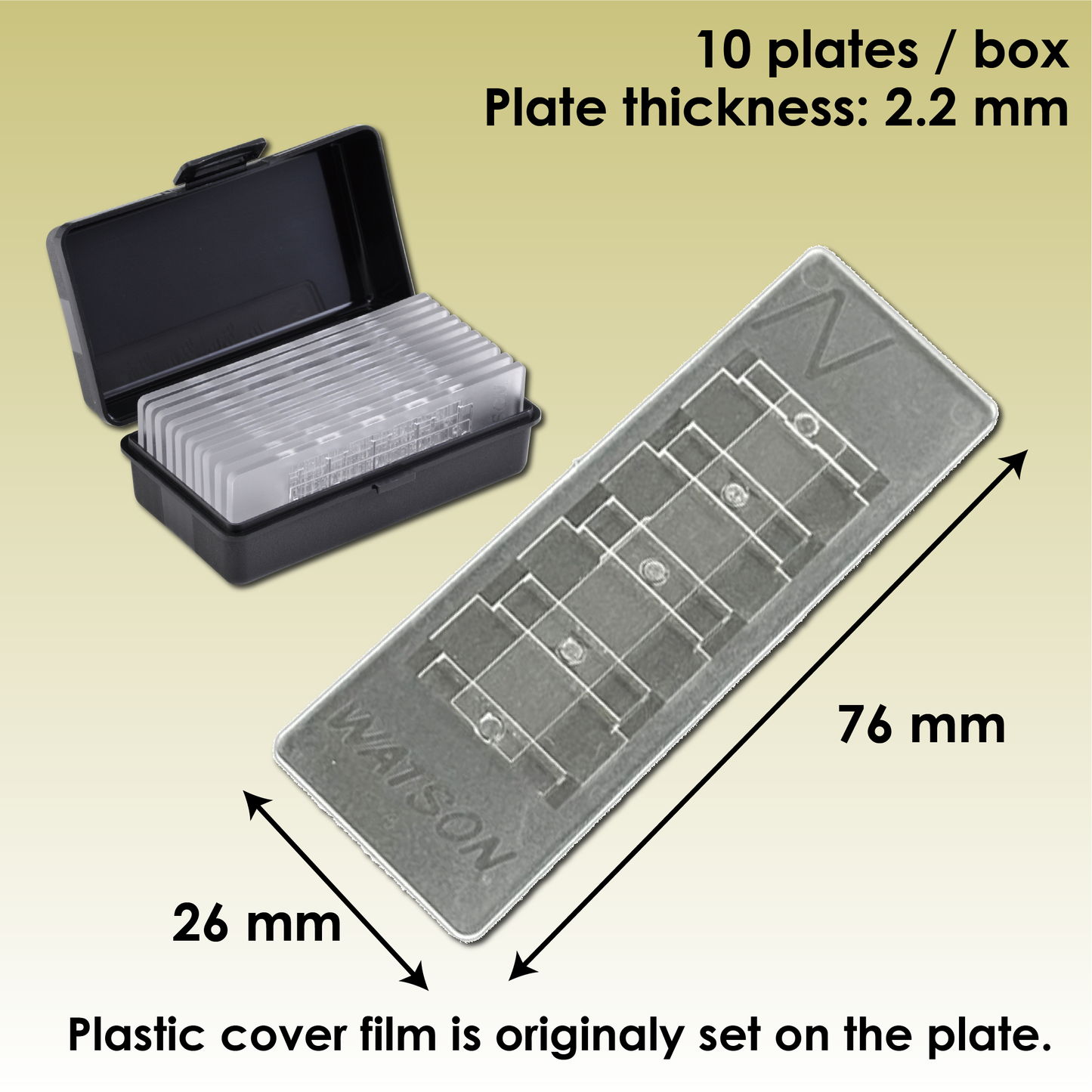 Disposable Hemacytometer "Cell counting plate", Improved Neubauer Type "177-112C" (10 plates)