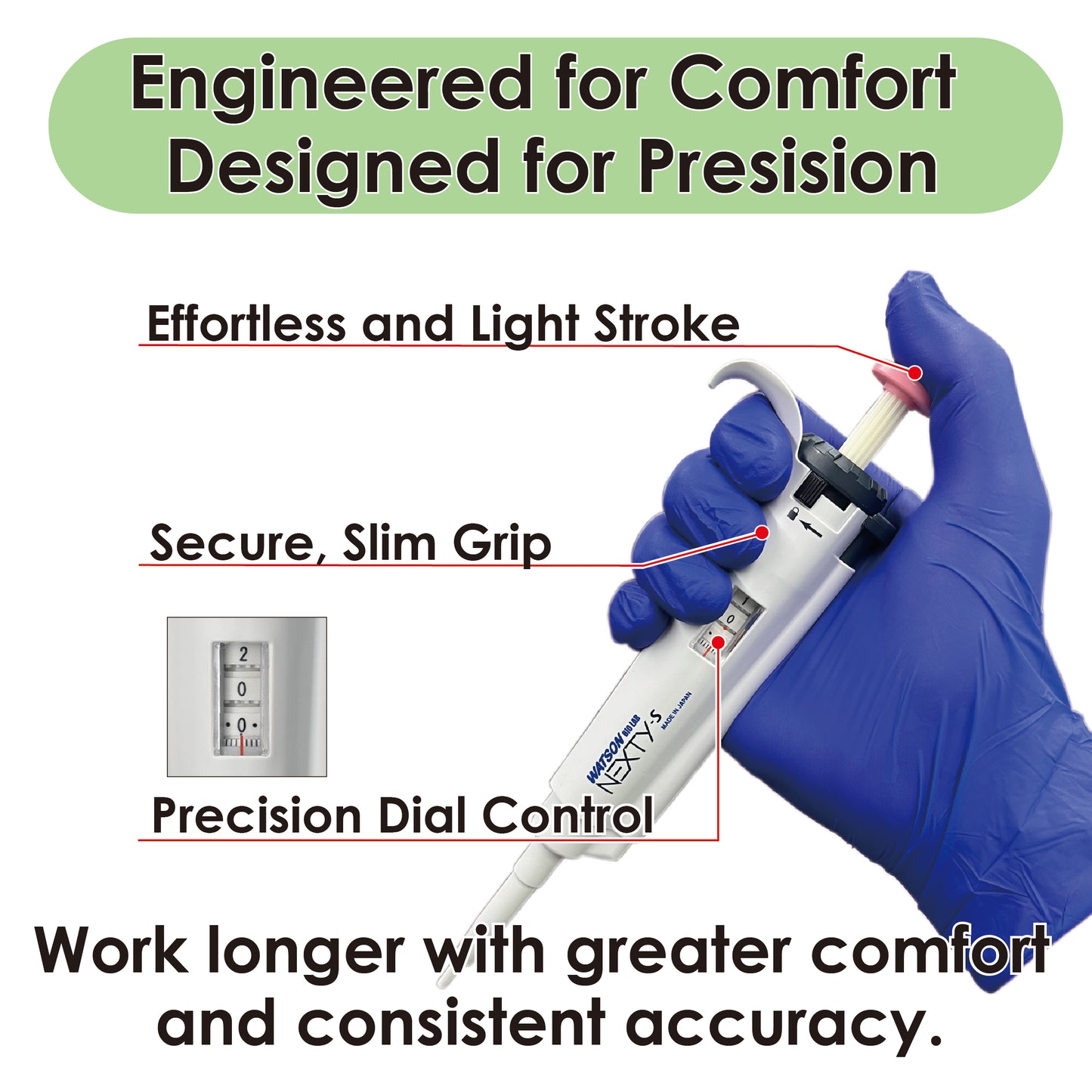 Single Channel pipette 1–10 µL NEXTY-S10 "NT-S10" (1 unit)