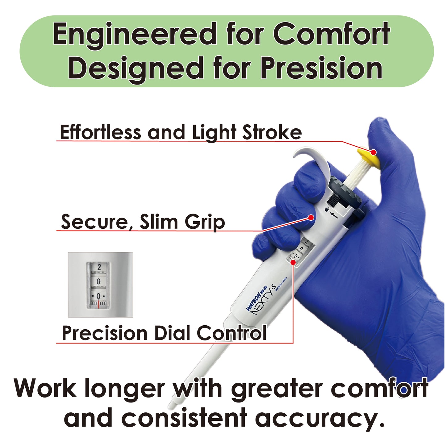 Single Channel pipette 20–200 µL NEXTY-S200 "NT-S200" (1 unit)