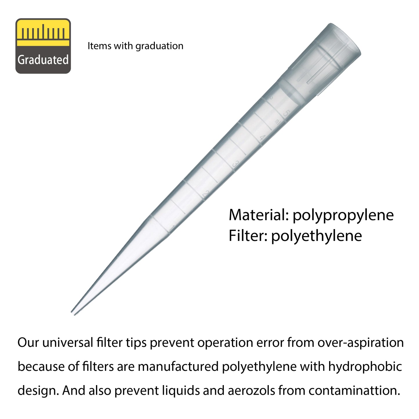 124-5000S, 5000 µL, Filtered Tips with Polycarbonate Rack, 240 Pieces, Natural Color, Made in Japan/Kobe