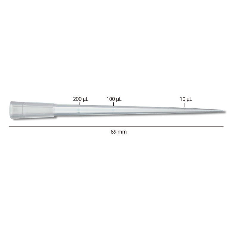 250 µL, Long Tip, Graduated "110-801C" (1000 tips)