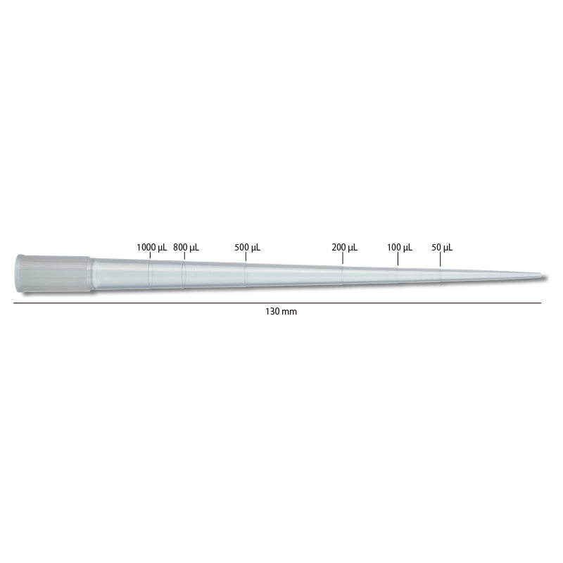 1200 µL, Extra Long Tip, Graduated "110-805C" (1000 tips)