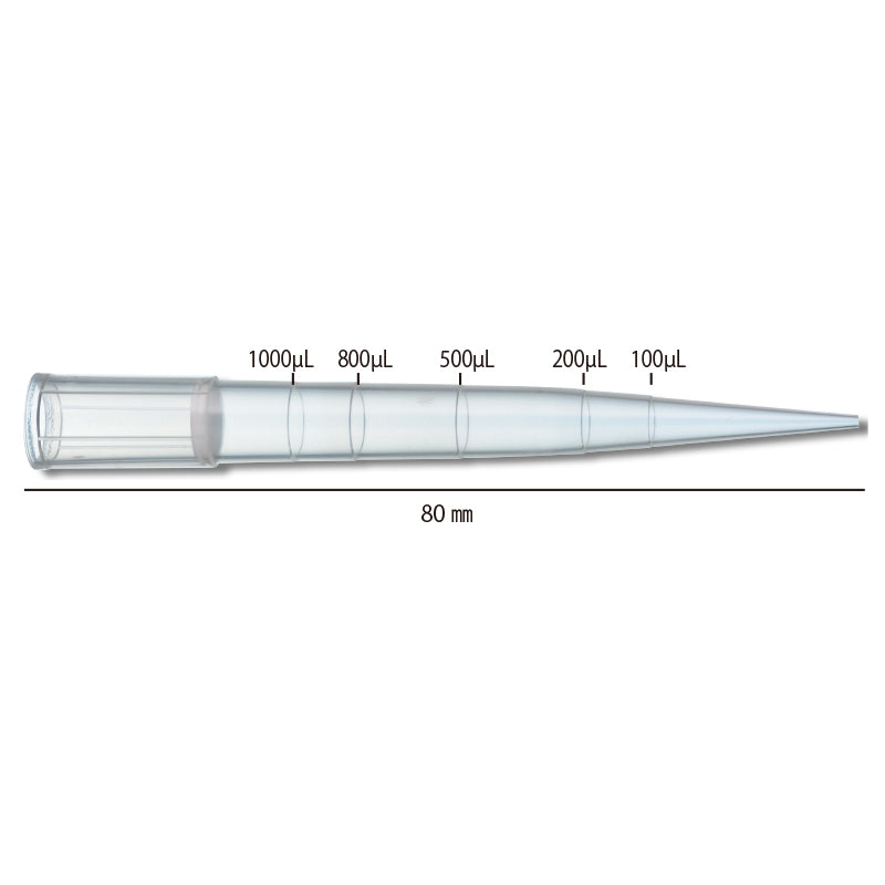 1000 µL, Long Filter Tip, Graduated, System Rack (PC), Sterilized "124-1000S" (96 tips x 10 racks)