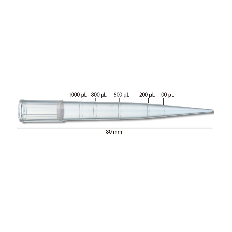 1000 µL, Long Filter Tip, Graduated, Refill Plate, Sterilized "126-1000S" (96 tips x 10 plates)