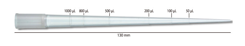 1200 µL, Extra Long Hyper Filter Tip, Graduated, Refill Plate, Sterilized "127-1200S" (96 tips x 10 plates)