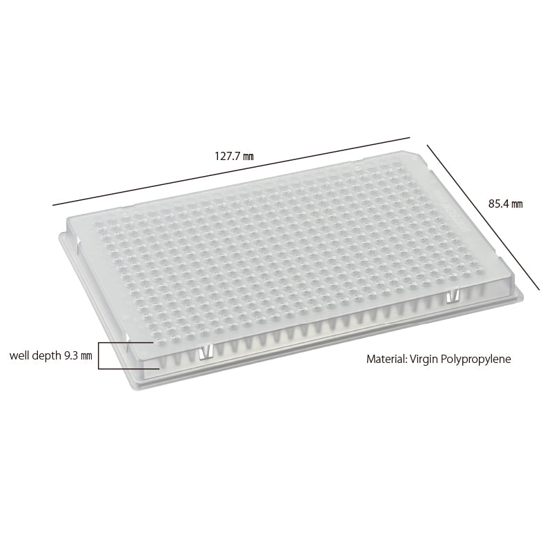 384 well PCR Plate, Full Skirted, Natural "137-181C" (10 plates)