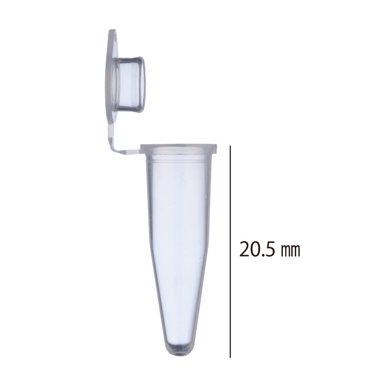 0.2 mL, PCR Tube with Flat Cap, Natural "137-211C" (1000 tubes)