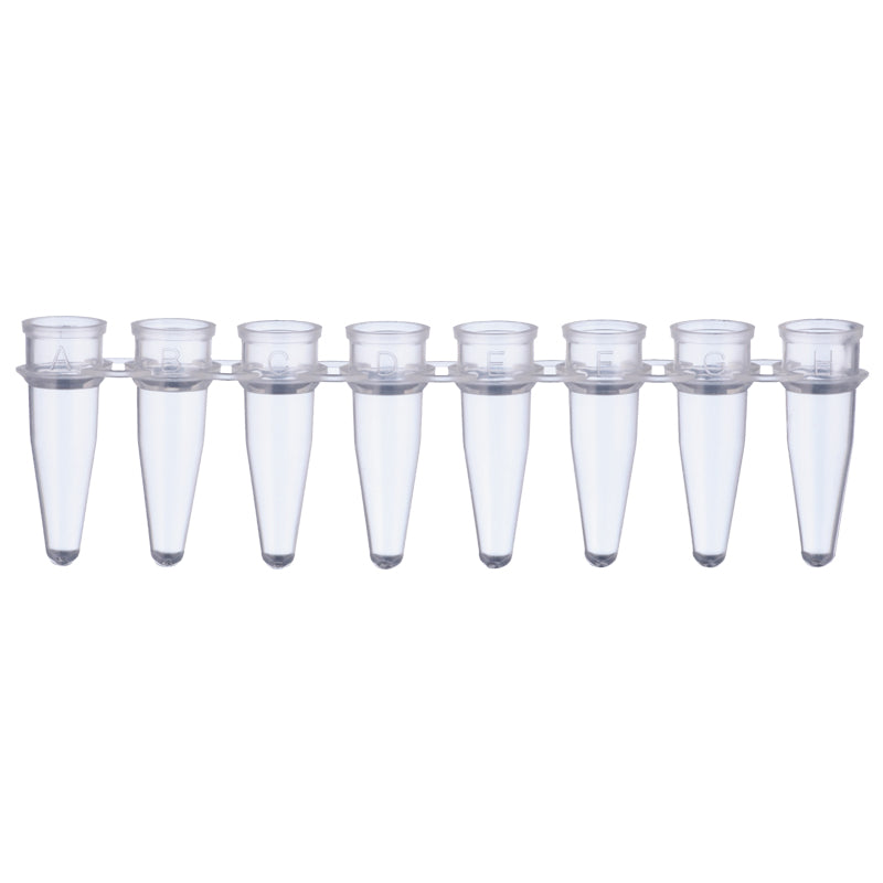 0.2 mL, 8-strip PCR Tube, Natural, tube only "137-333C" (120 strips)