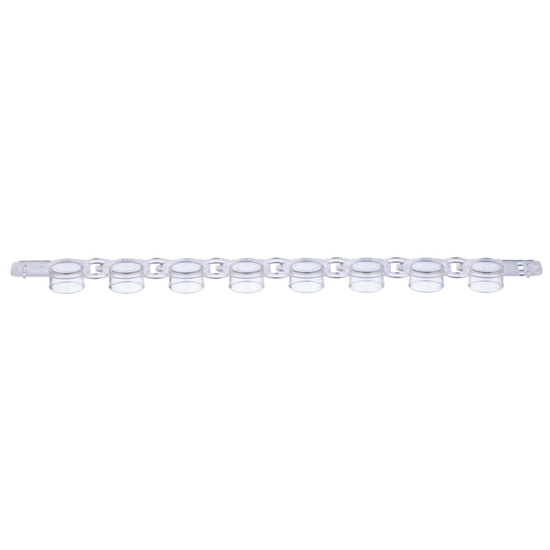 0.2 mL, 8-strip PCR Tube Cap with Flat Top, Natural "137-431C" (120 strips)