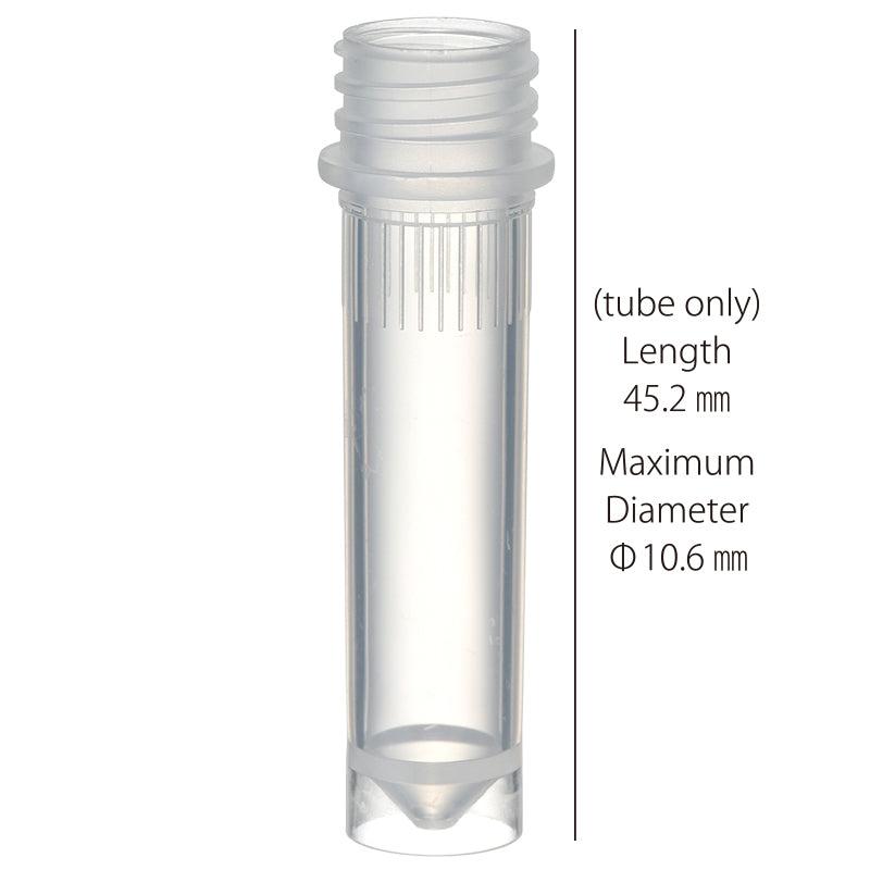 2.0 mL, Screwcap Tube, Self-standing, Tube Only "139-120-111C" (500 tubes)