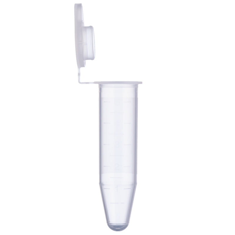 5.0 mL, Megatube, Round Bottom, slight-stiff-Touch Cap, Natural "233-150C" (250 tubes)