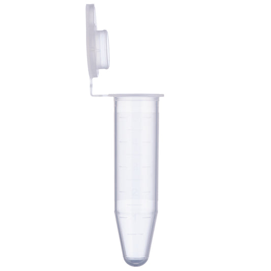 5.0 mL, Megatube, Round Bottom, slight-stiff-Touch Cap, Natural "233-150C" (250 tubes)