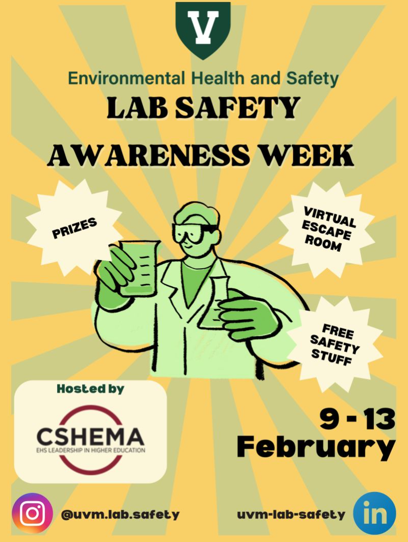 Lab Safety Awareness Week – Safety Culture Beyond the Bench from UVM L ...
