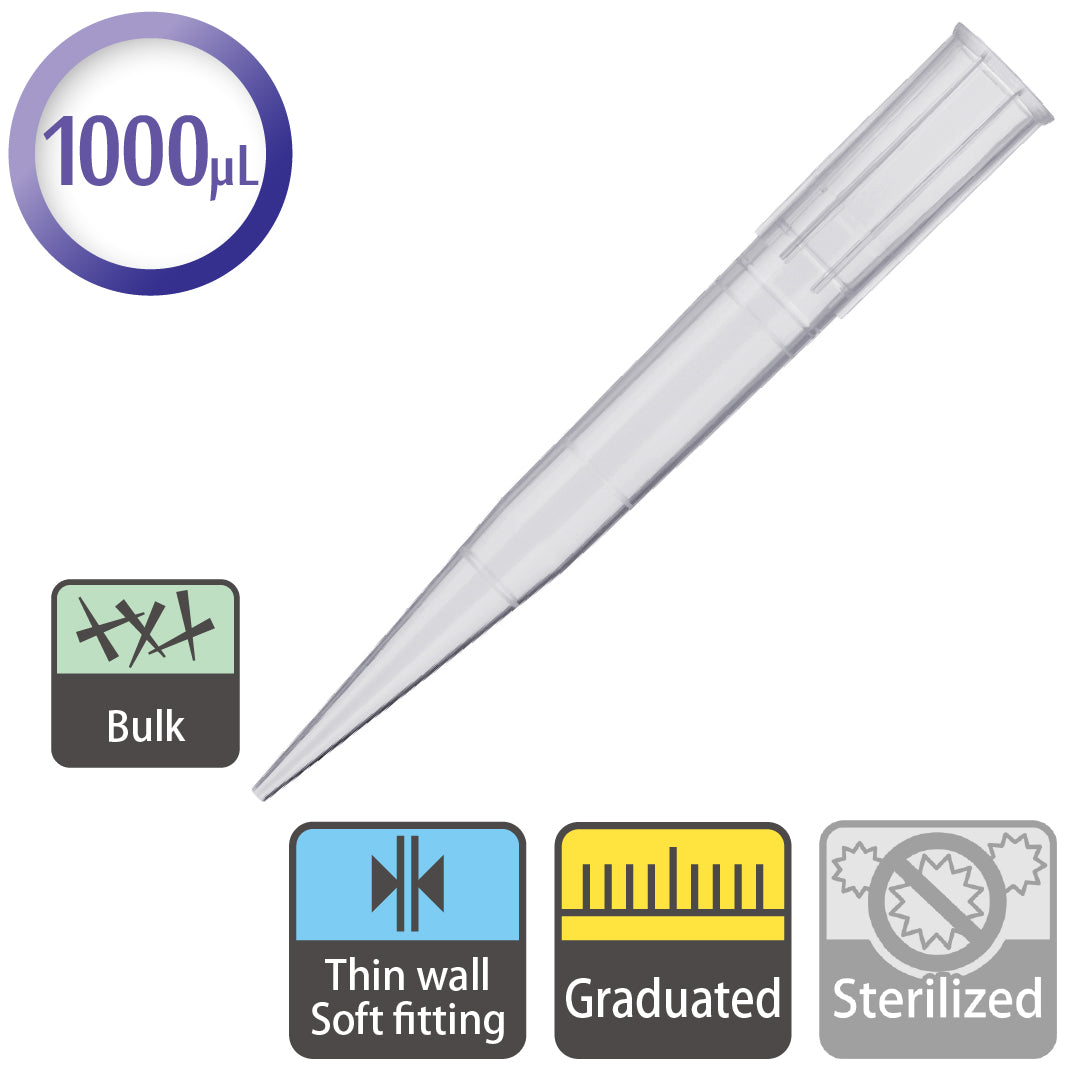 1000 µL, Standard Tip, Graduated "110-706C" (1000 tips)