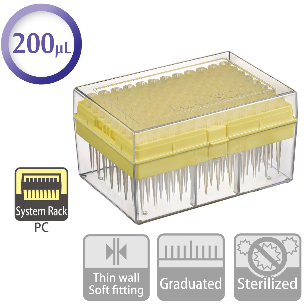 200 µL, Standard Tip, System Rack (PC) "120-503C" (96 tips x 10 racks)