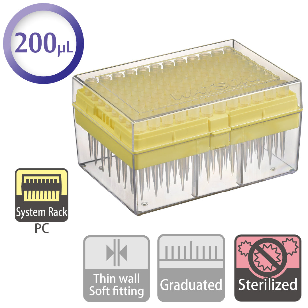 200 µL, Standard Tip, System Rack (PC), Sterilized "120-703CS" (96 tips x 10 racks)