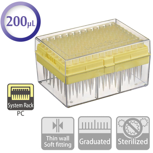200 µL, Standard Tip, System Rack (PC) "120-703C" (96 tips x 10 racks)