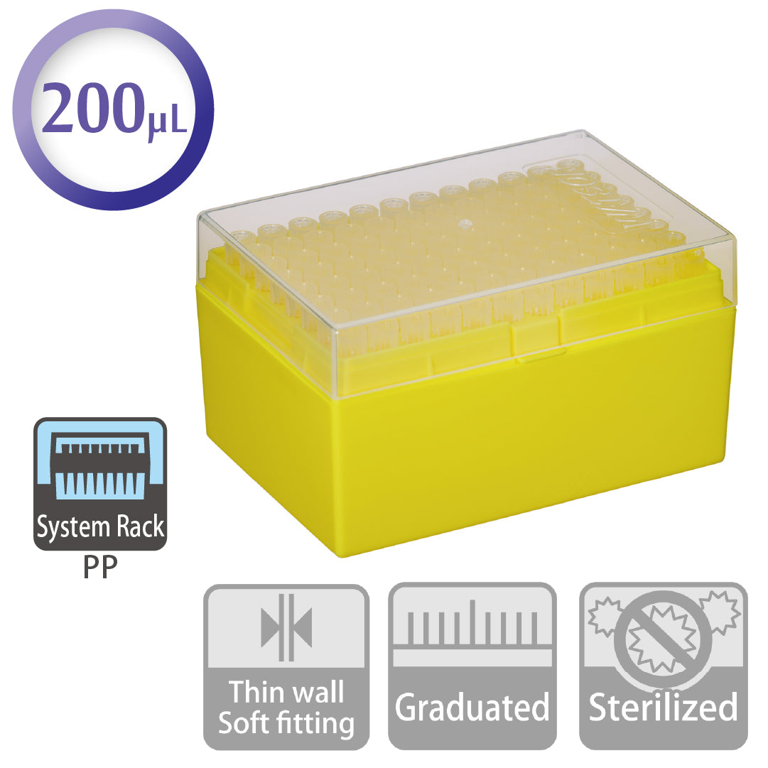 200 µL, Standard Tip, System Rack (PP) "120P-503C" (96 tips x 10 racks)