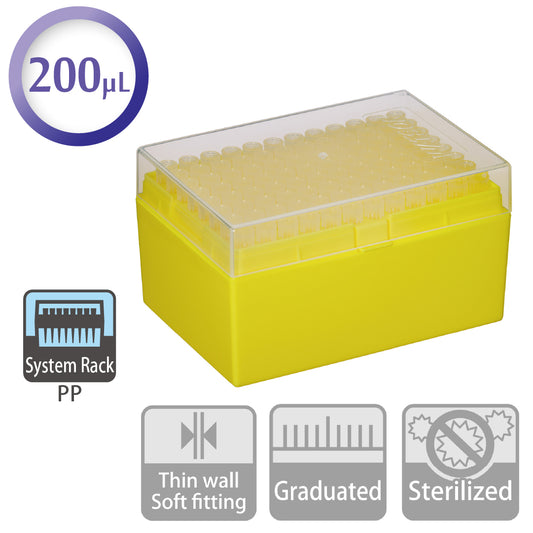 200 µL, Standard Tip, System Rack (PP) "120P-503C" (96 tips x 10 racks)