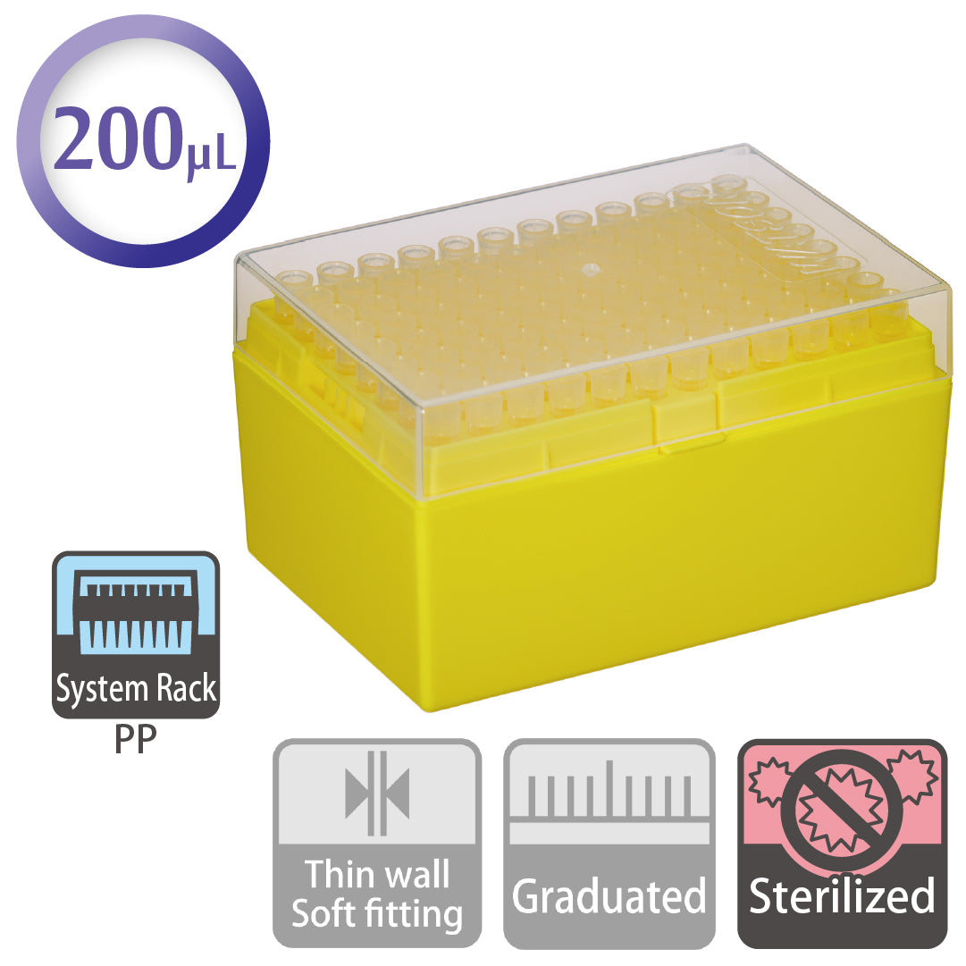 200 µL, Large-bore Tip, System Rack (PP) "120P-744CS" (96 tips x 10 racks)