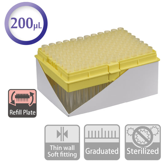 200 µL, Standard Tip, Refill Plate "122-503C" (96 tips x 10 plates)