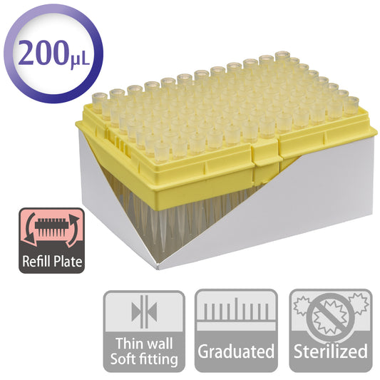 200 µL, Standard Tip, Refill Plate, "122-703C" (96 tips x 10 plates)
