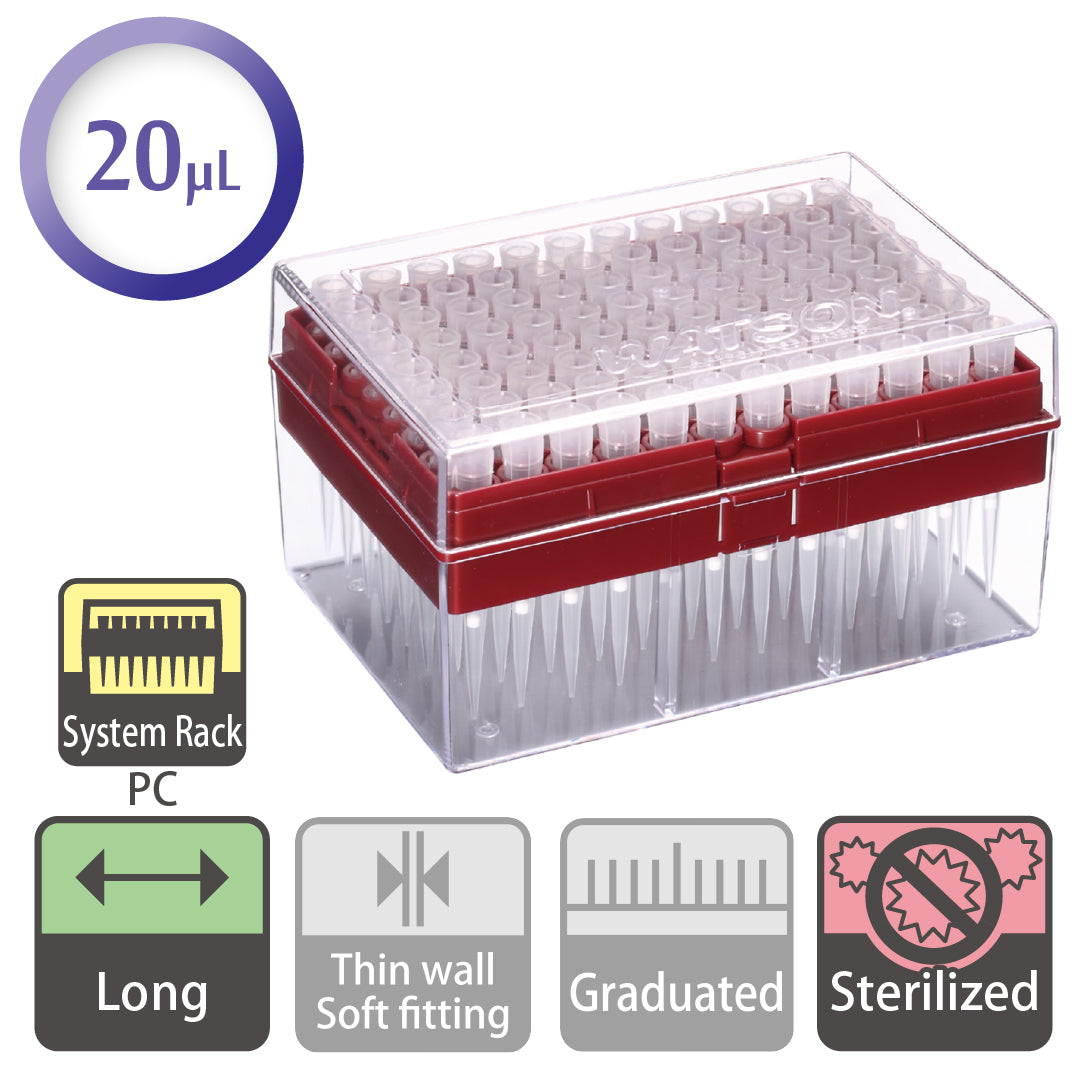 20 µL, Hyper Filter Tip, System Rack (PC), Sterilized "125-20S" (96 tips x 10 racks)