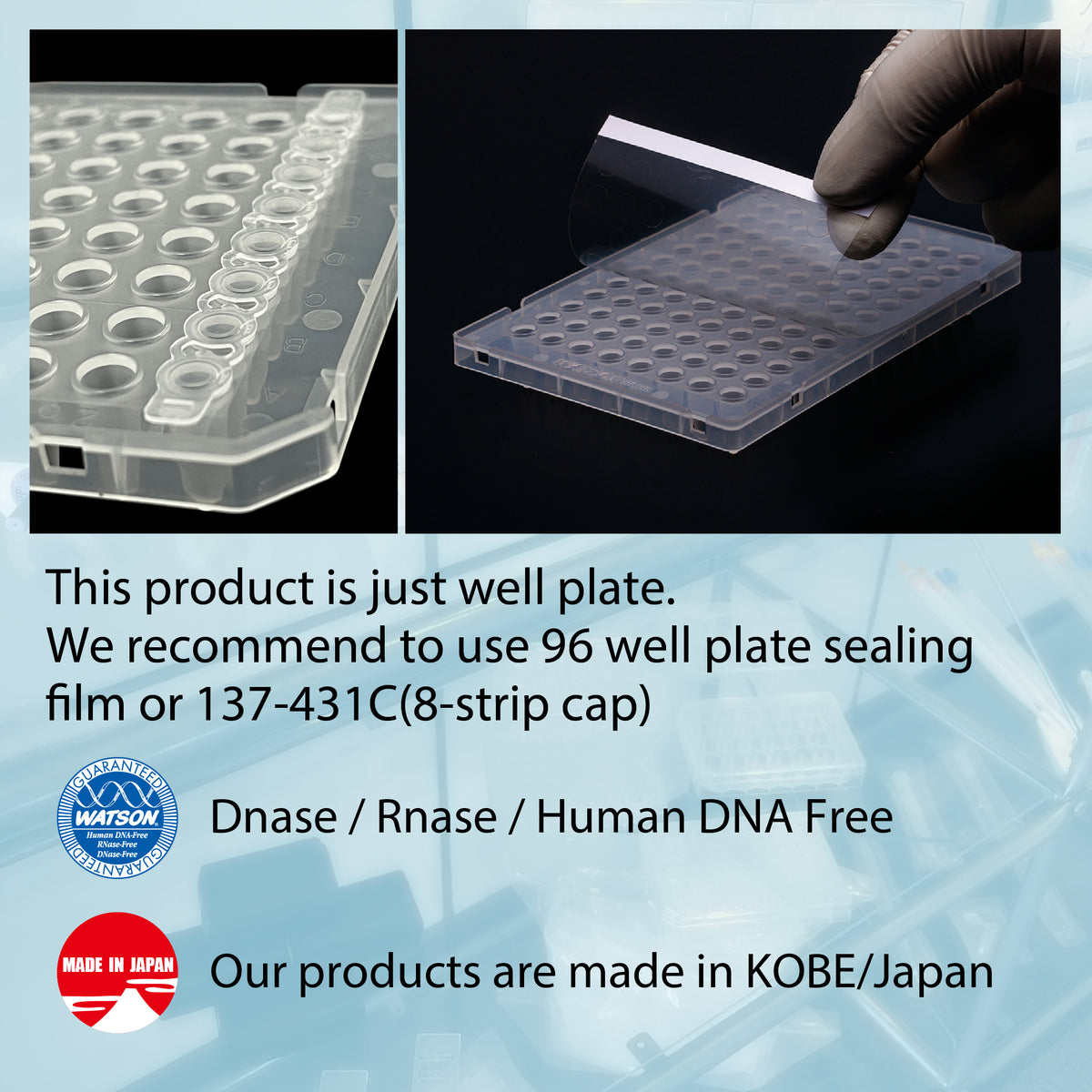 0.2 mL, 96 well PCR Plate, Half Skirted, Natural "137-175C" (10 plates)