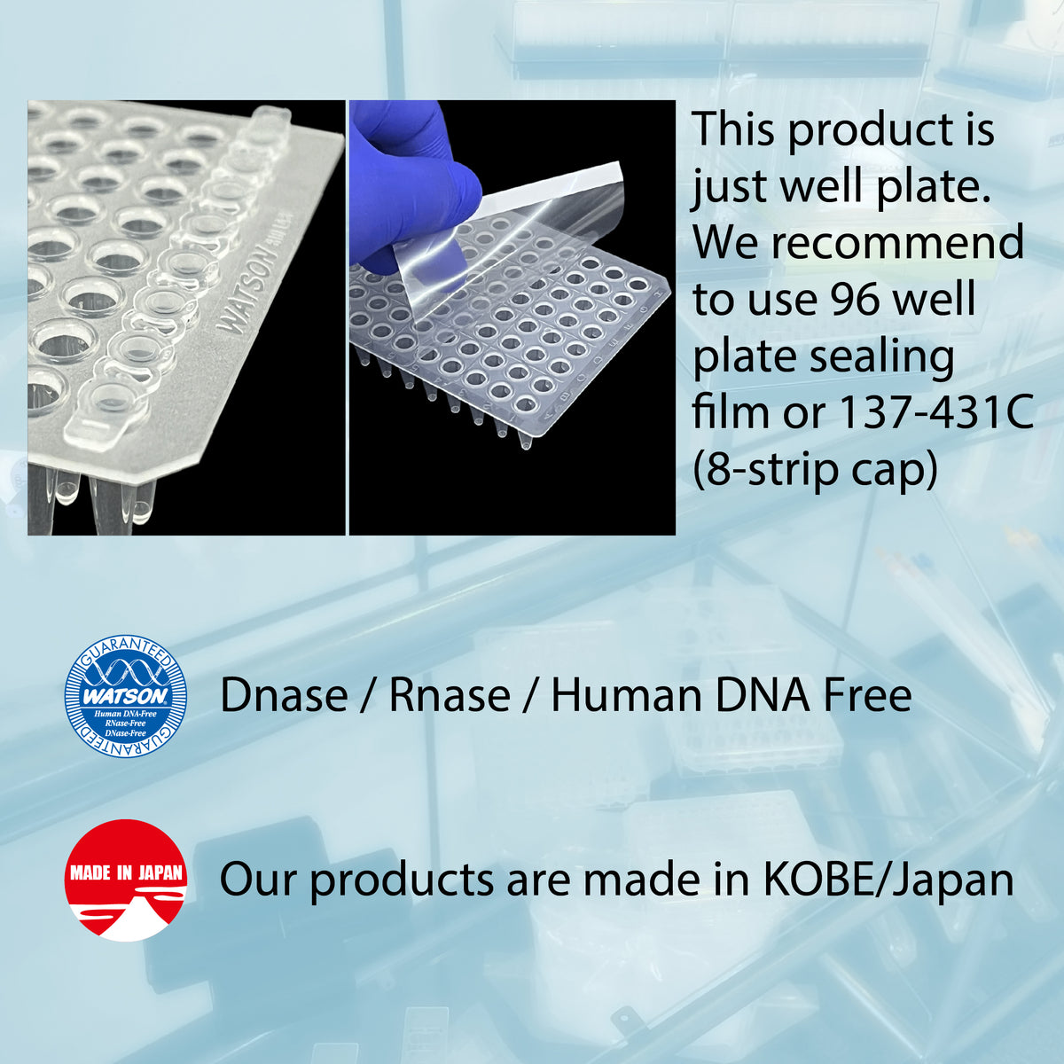0.1 mL, 96 well PCR Plate, Non Skirted, Natural "137-674C" (10 plates)