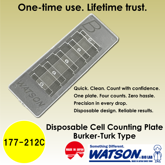 Disposable Hemacytometer "Cell counting plate", Burker-Turk Type "177-212C" (10 plates)