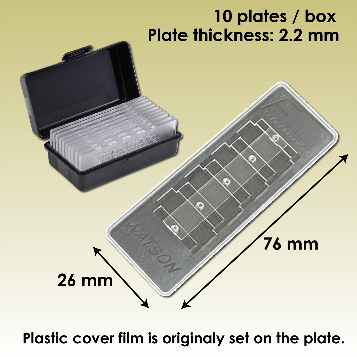 Disposable Hemacytometer "Cell counting plate", Fuchs Rosenthal Type "177-512C" (10 plates)