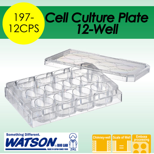 Cell Culture Plate 12-well, Adherent Cell, Sterilzed "197-12CPS" (50 pieces)