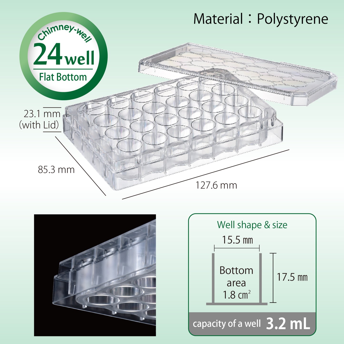 Cell Culture Plate 24-well, Adherent Cell, Sterilzed "197-24CPS" (50 pieces)