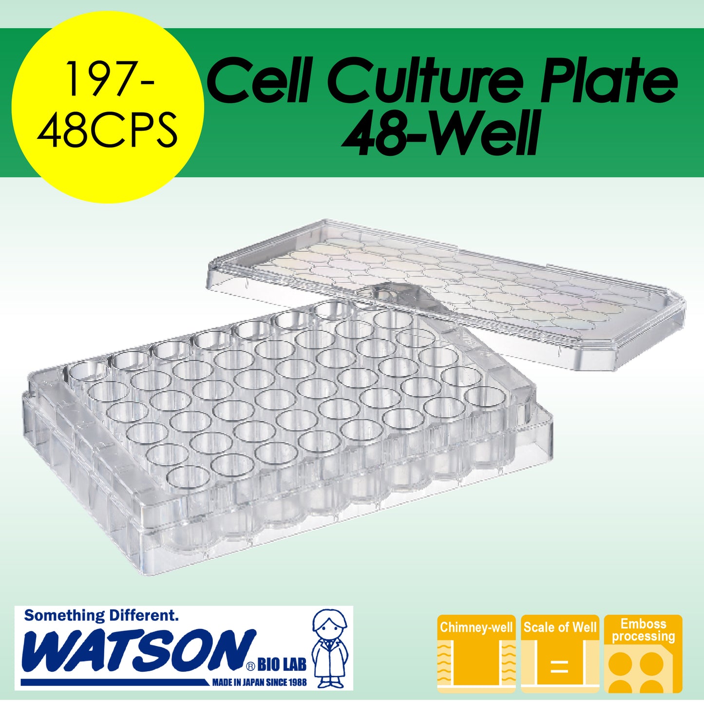 Cell Culture Plate 48-well, Adherent Cell, Sterilzed "197-48CPS" (50 pieces)