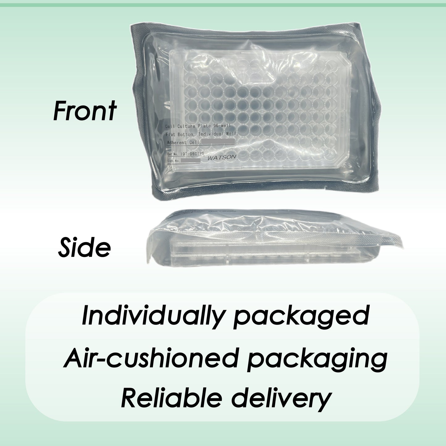 Cell Culture Plate 96-well Flat Bottom, Individual Well, Adherent Cell,Sterilized "197-96CIPS"  (50 pieces)