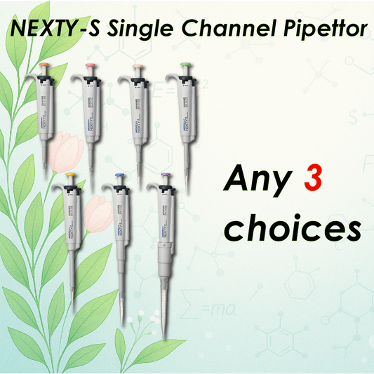 010502. Any 3 choices NEXTY-S Single Channel Pipettes set