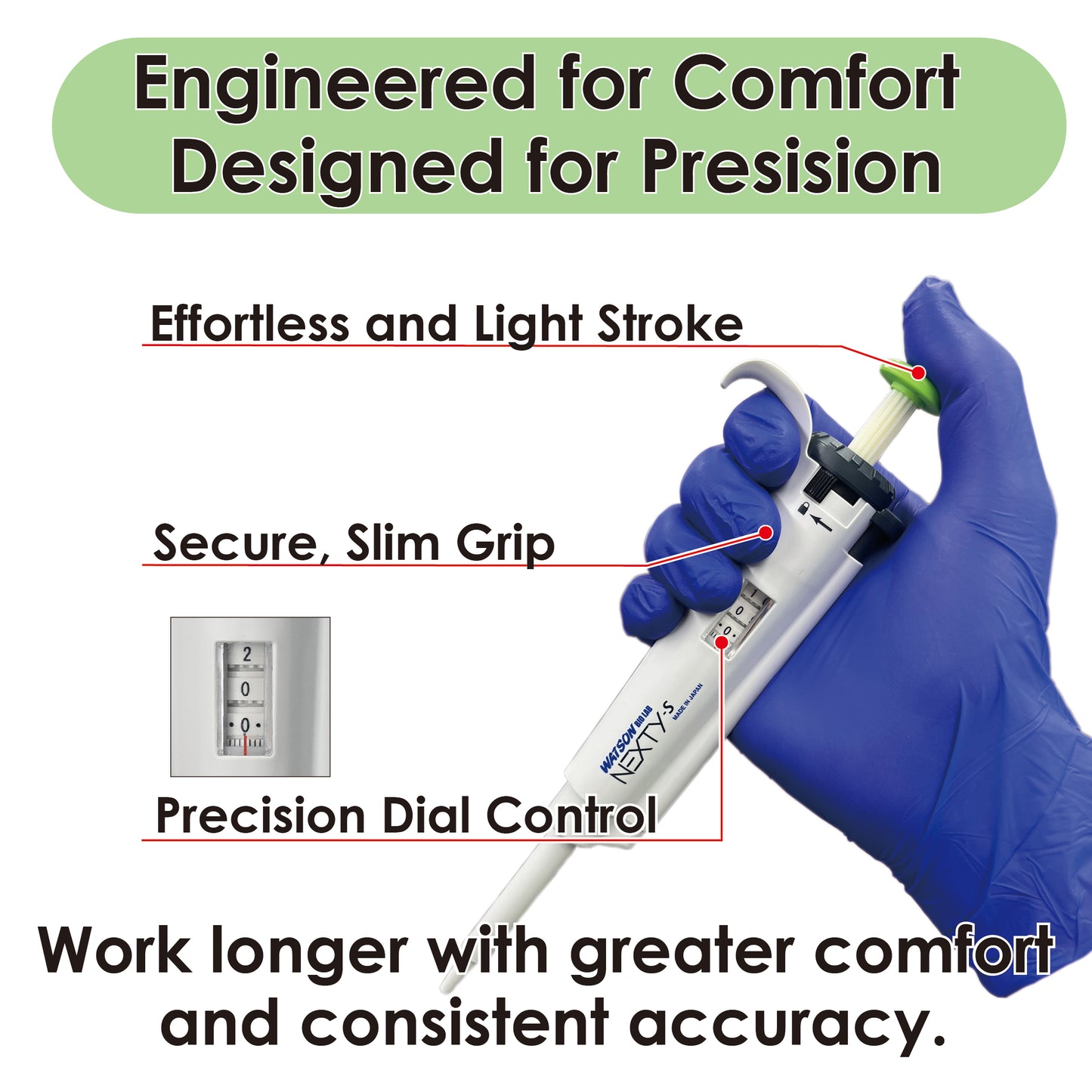 Single Channel pipette 10–100 µL NEXTY-S100 "NT-S100" (1 unit)