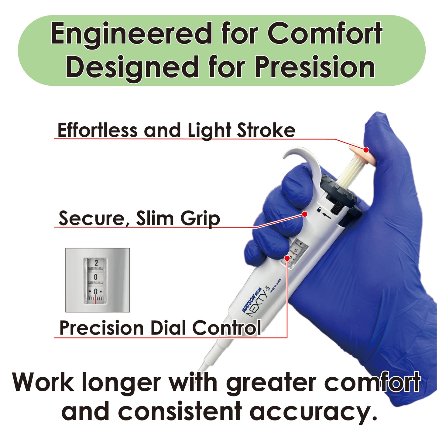 Single Channel pipette 2–20 µL NEXTY-S20 "NT-S20" (1 unit)