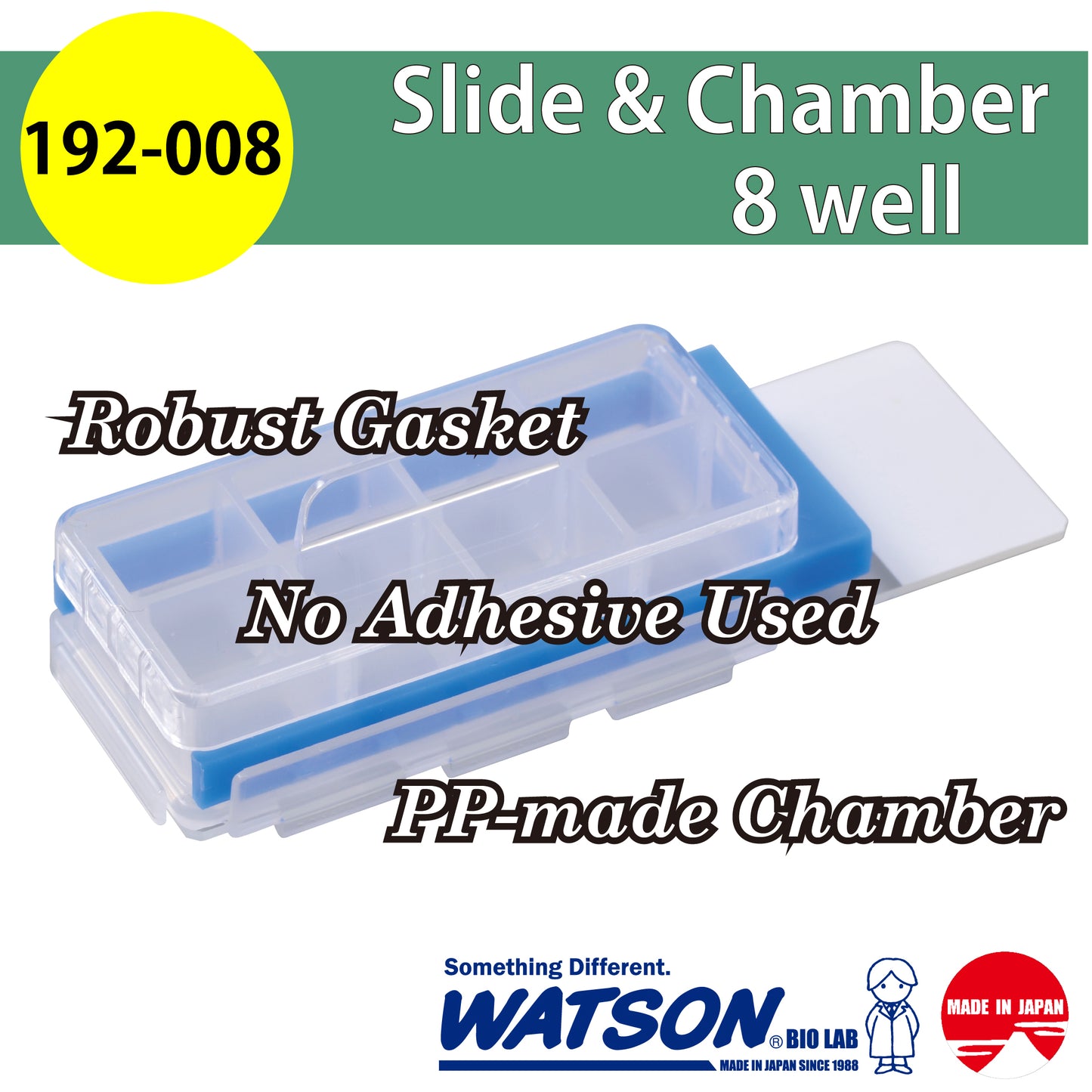 Slide & Chamber, 8-well, EOG-Sterilized "192-008" (10 pieces)