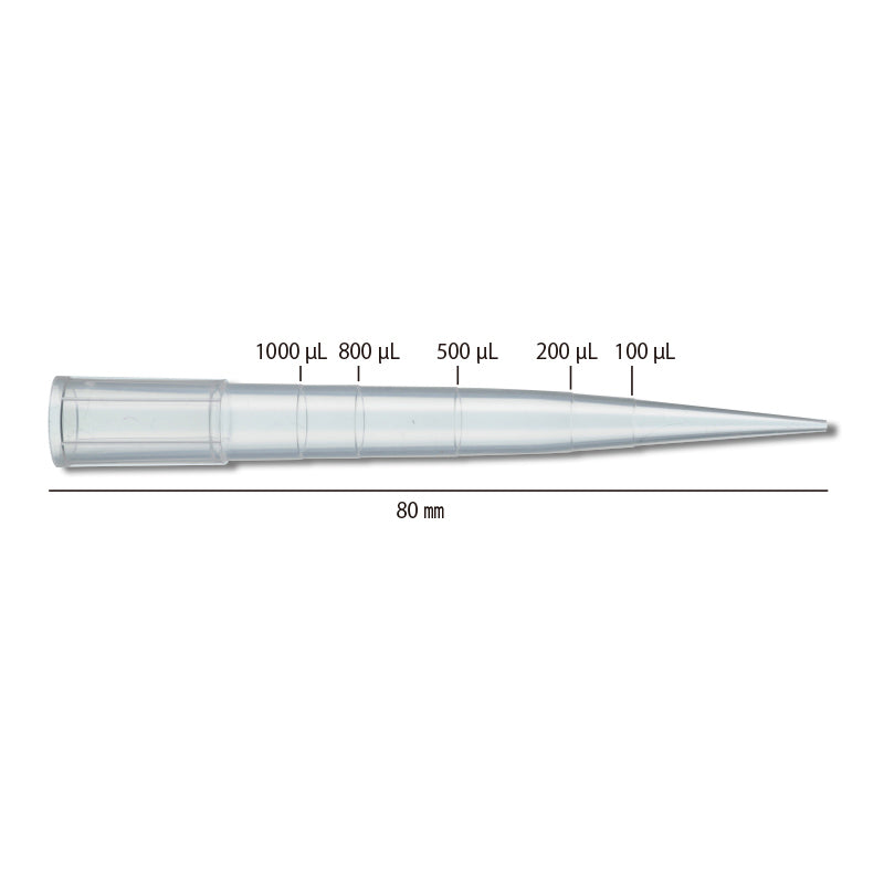 1000 µL, Long Tip, Graduated, System Rack (PC), Sterilized "120-804CS" (96 tips x 10 racks)