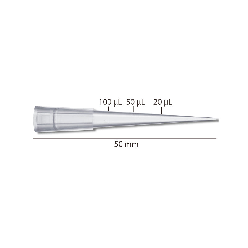 200 µL, Standard Tip, Graduated, System Rack (PP), Sterilized "1201-705CS" (96 tips x 10 racks)