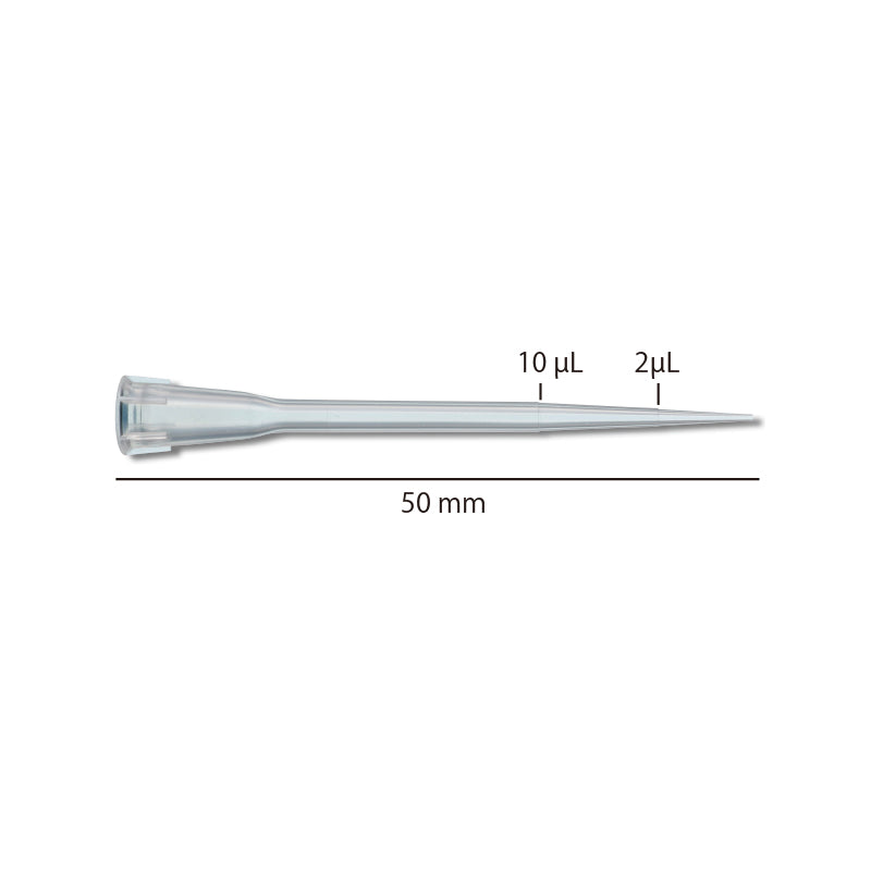 10 µL, Long Tip, Graduated, Refill Plate, Sterilized "122-207CS" (96 tips x 10 plates)