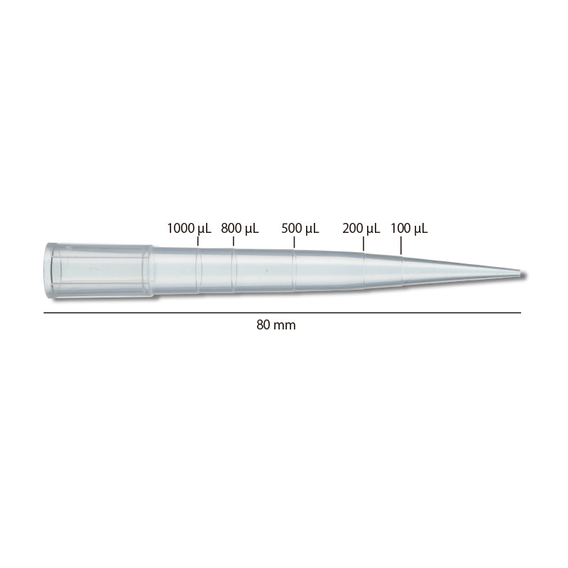 1000 µL, Long Tip, Graduated, Refill Plate "122-804C" (96 tips x 10 plates)