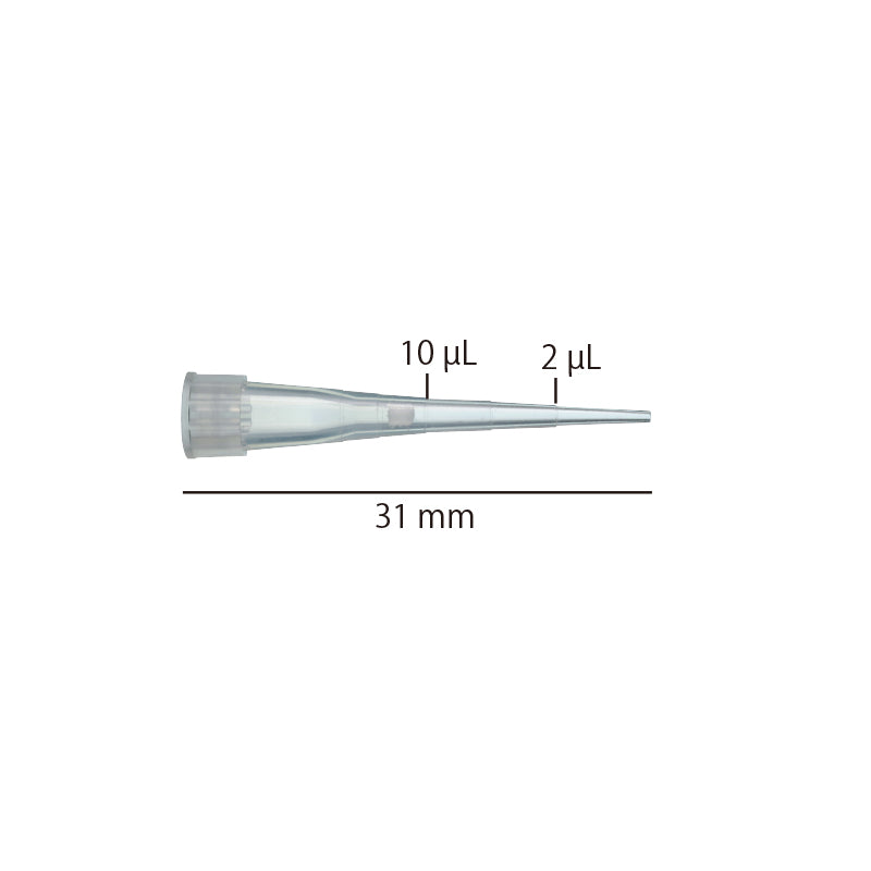 10 µL, Short Hyper Filter Tip, Graduated, System Rack (PC), Sterilized "125-10S" (96 tips x 10 Racks)