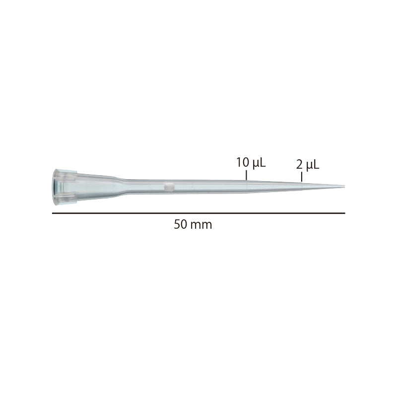 10 µL, Long Filter Tip, Graduated, System Rack (PP), Sterilized "1252P-207CS" (96 tips x 10 racks)