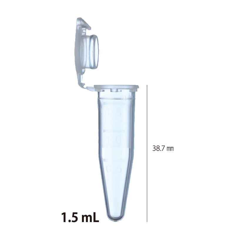 1.5 mL, Microtube with Locking-Cap, Round Bottom, Hard-Touch Cap "131-715C" (1000 tubes)