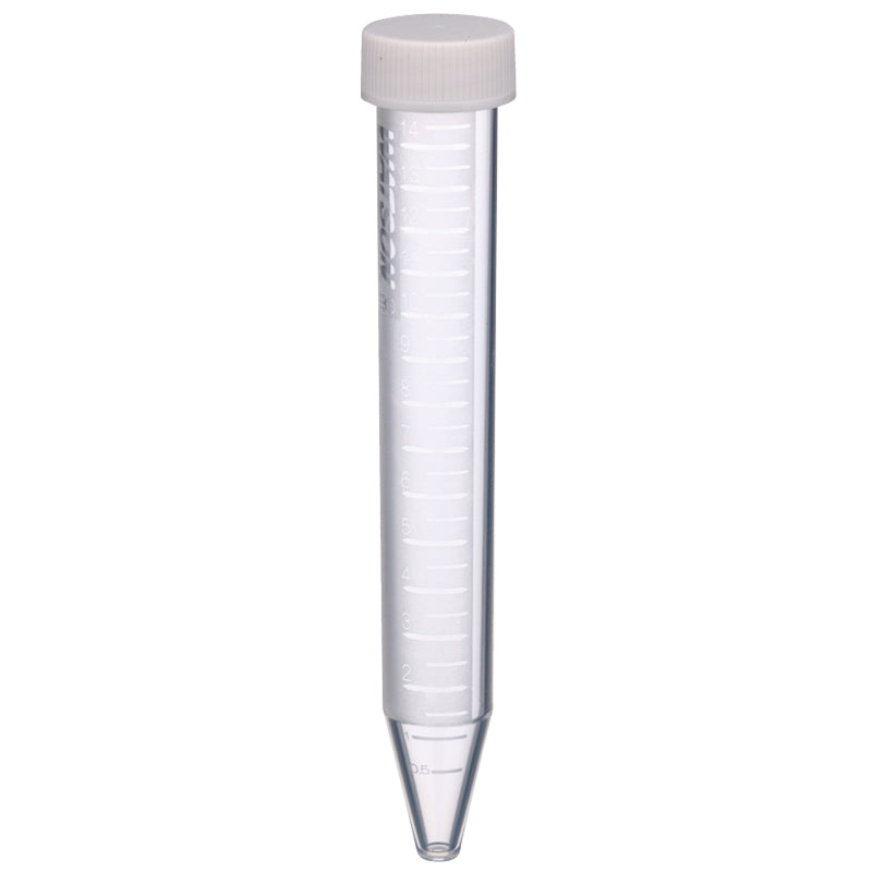 15 mL, Centrifuge Tube, Conical Bottom, White Cap "1332-015S" (48 pieces x 10 bags)