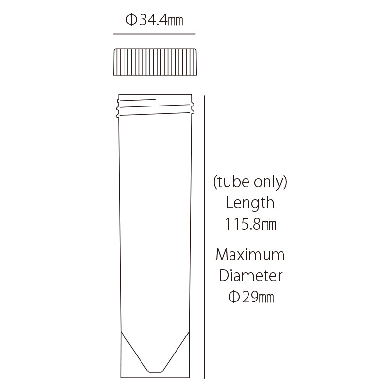 50 mL, Centrifuge Tube, Self-Standing, White Cap "1342-550S (24 pieces x 20 bags)